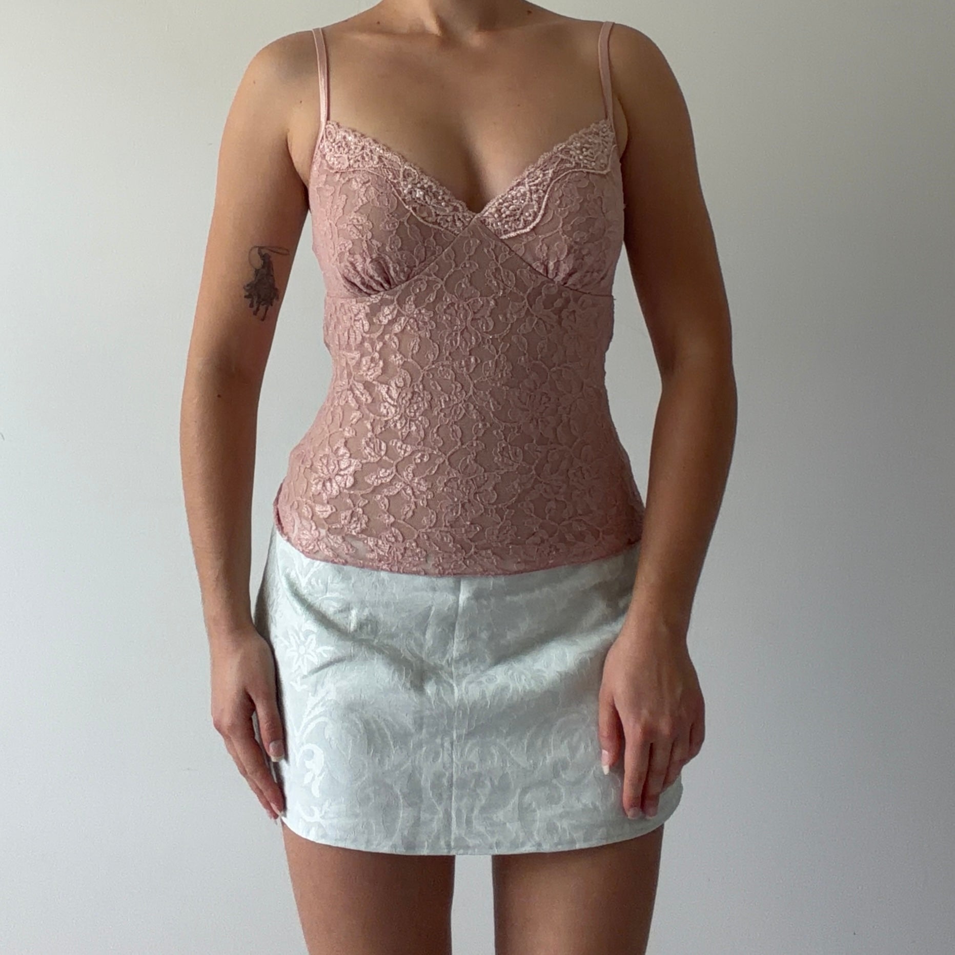 Le Chateau Lace Babydoll Cami | Made in USA | S
