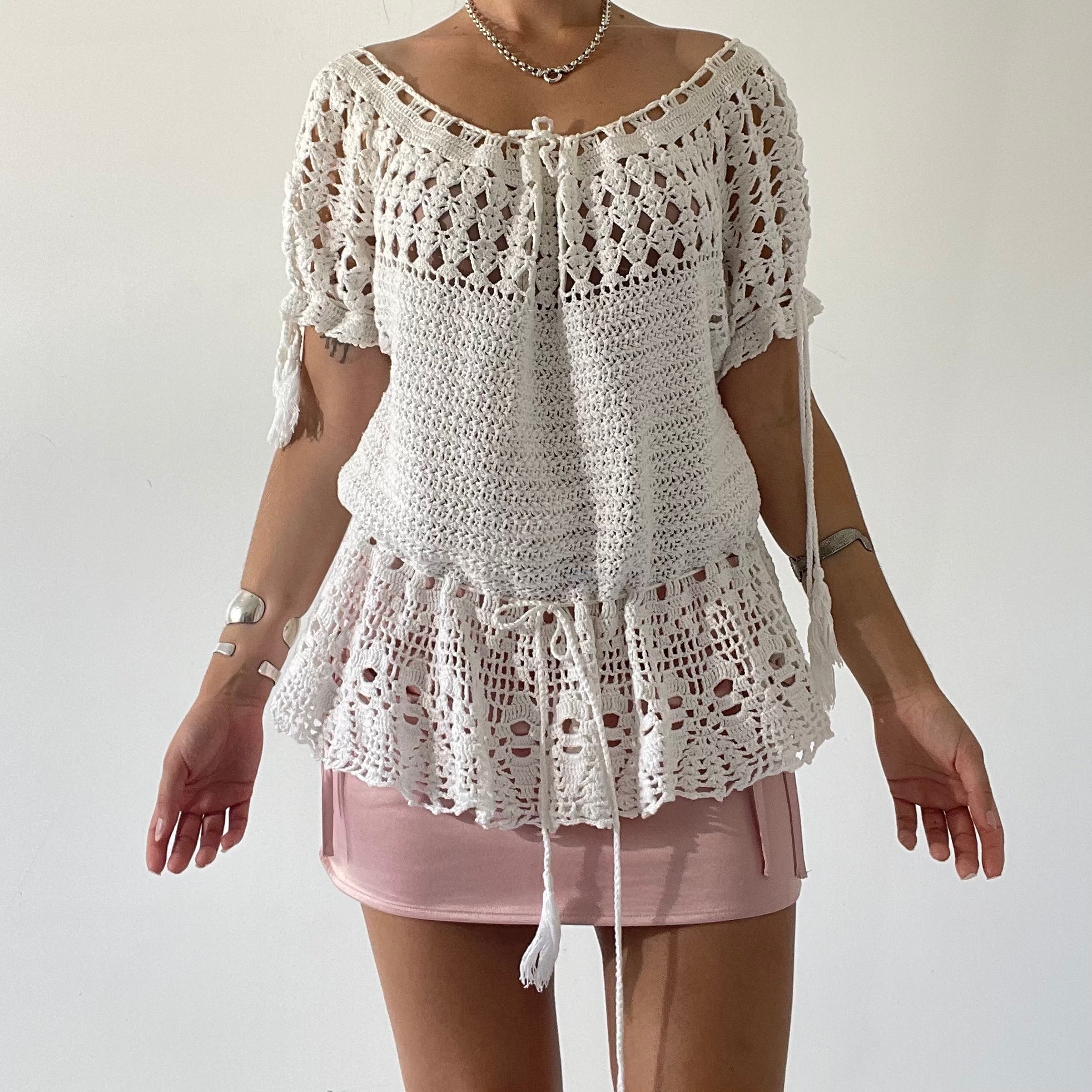 Crochet Babydoll Top | S-L