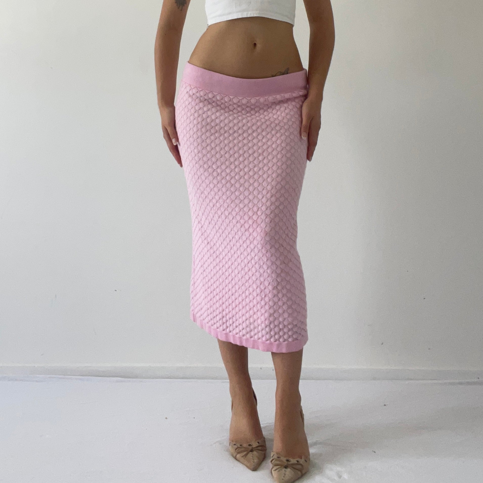 Knit Crochet Midi Midi Skirt | 8-10
