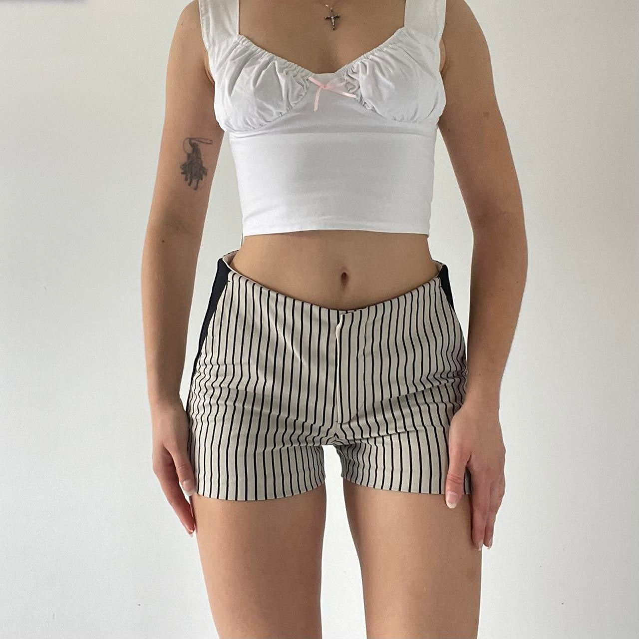 Pinstripe Mini Shorts | S