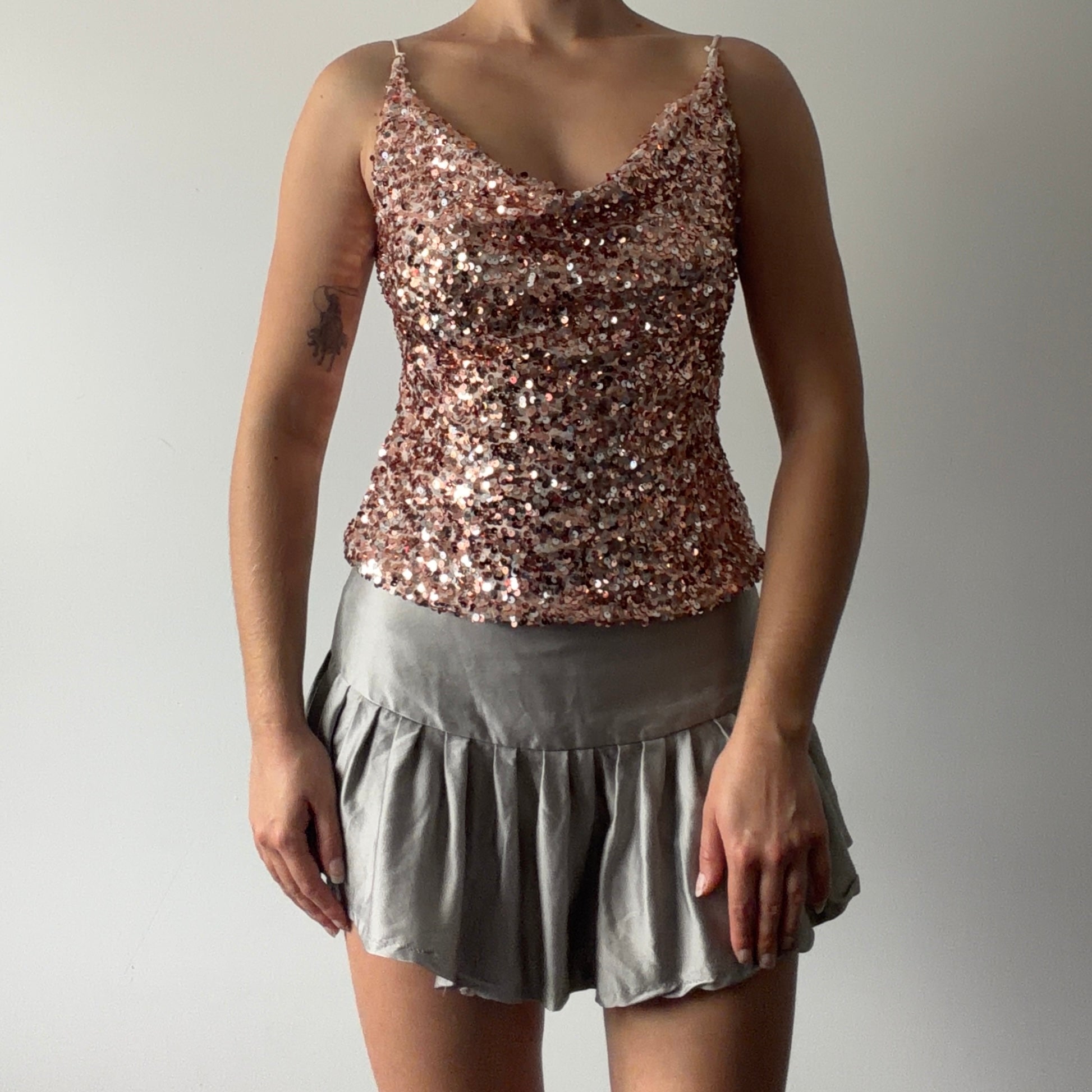 Sequin Cowl Top | 10-12
