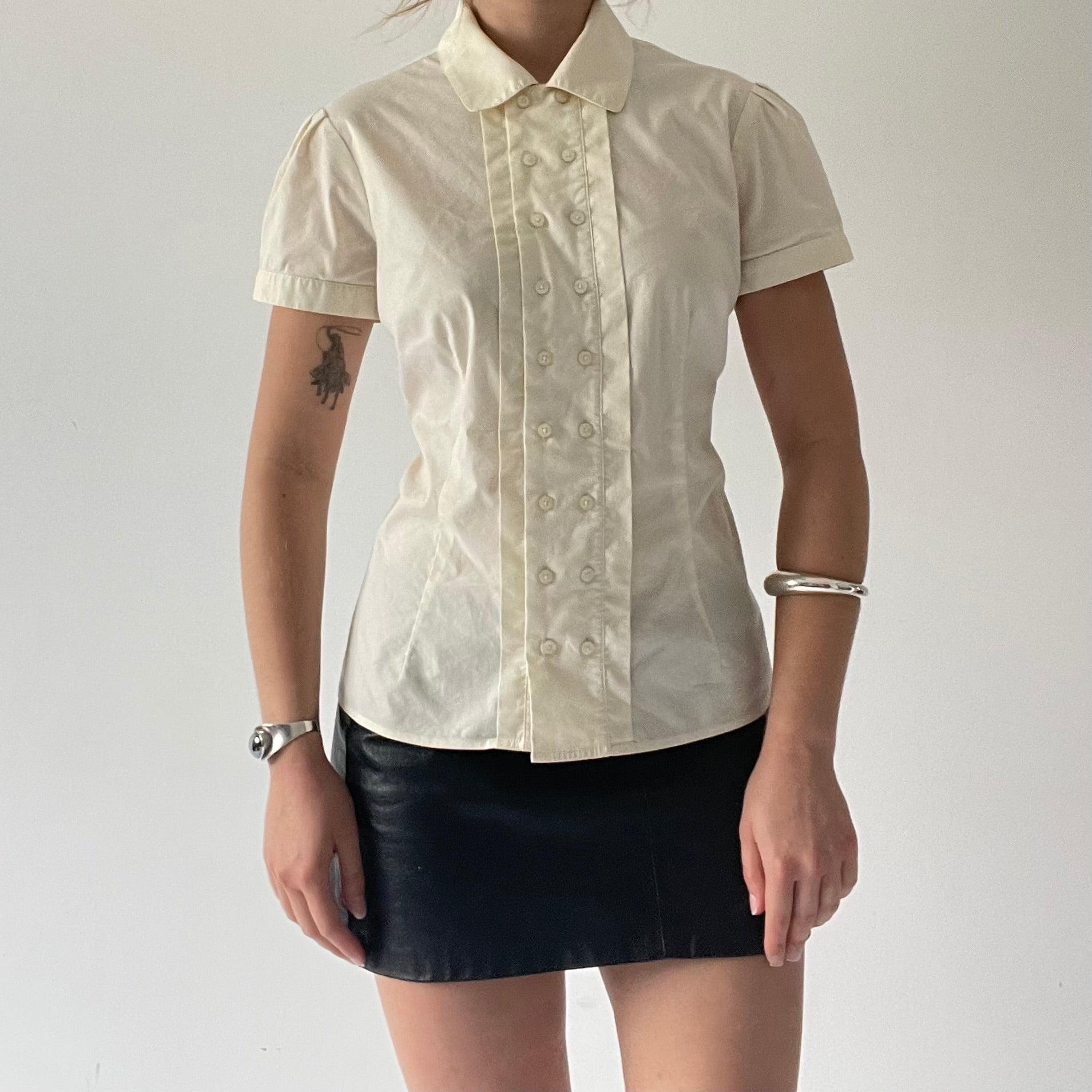 Cue Button Up Babydoll Shirt | 10-12