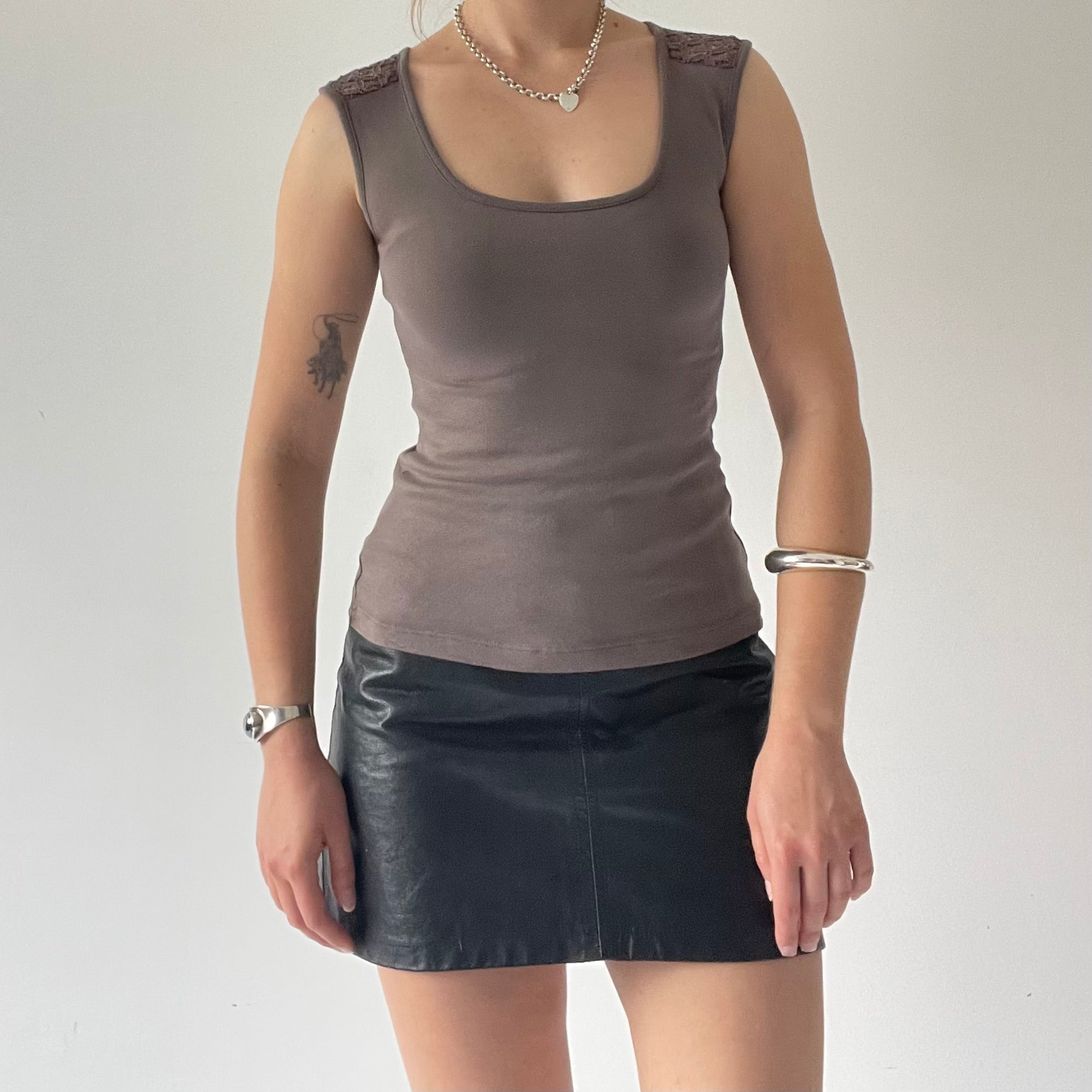 Kookai Tank with Open Mesh Back | S