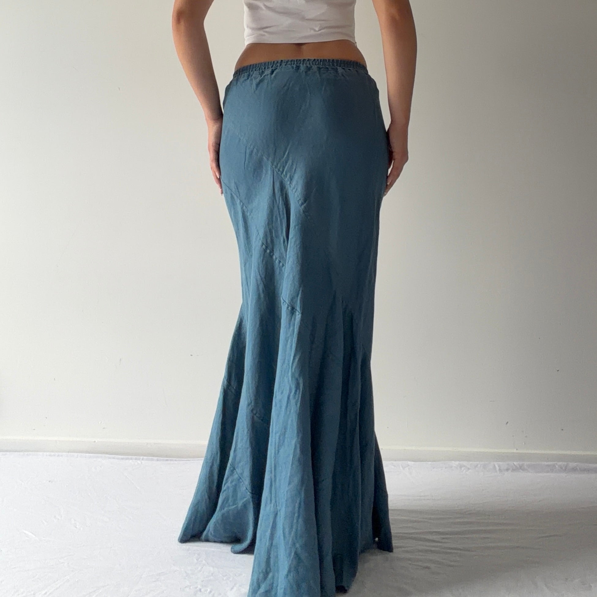 Azuca Linen Maxi Skirt | 6-10
