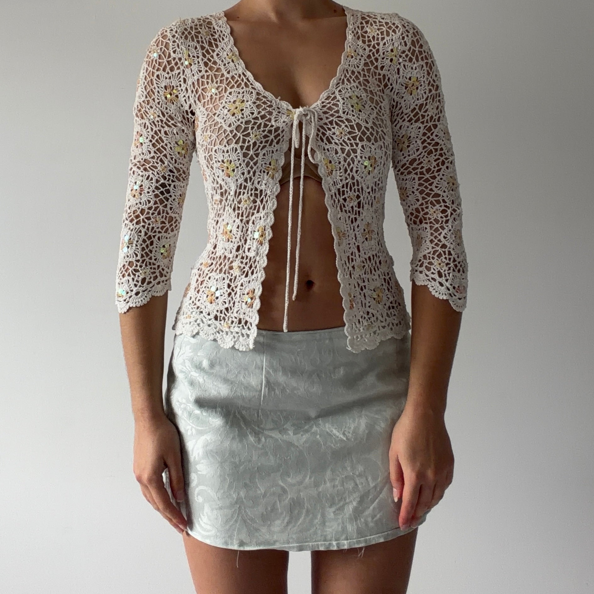 Oasis Sequin Crochet Top | 6-8
