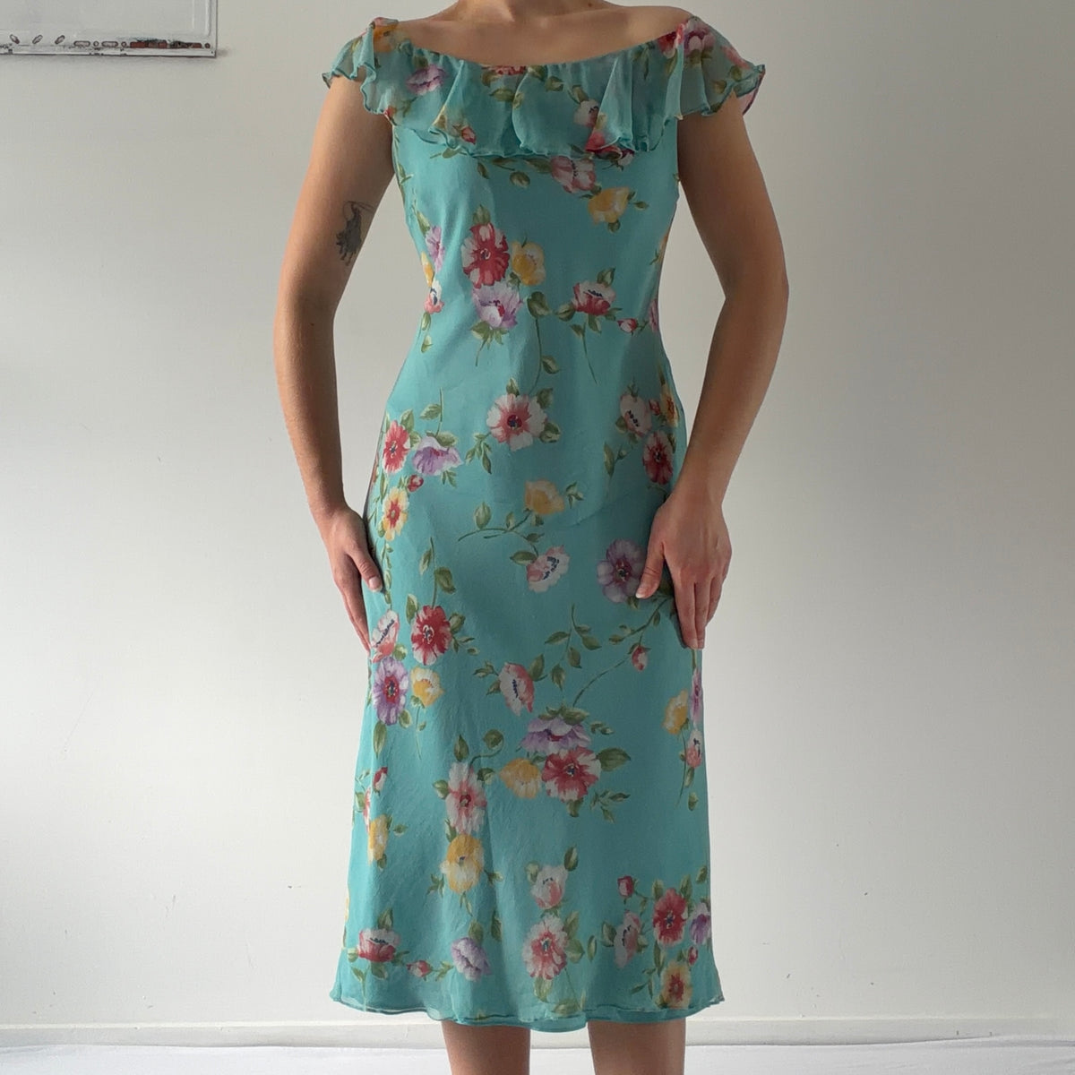 Ralph Lauren Silk Midi Dress | L