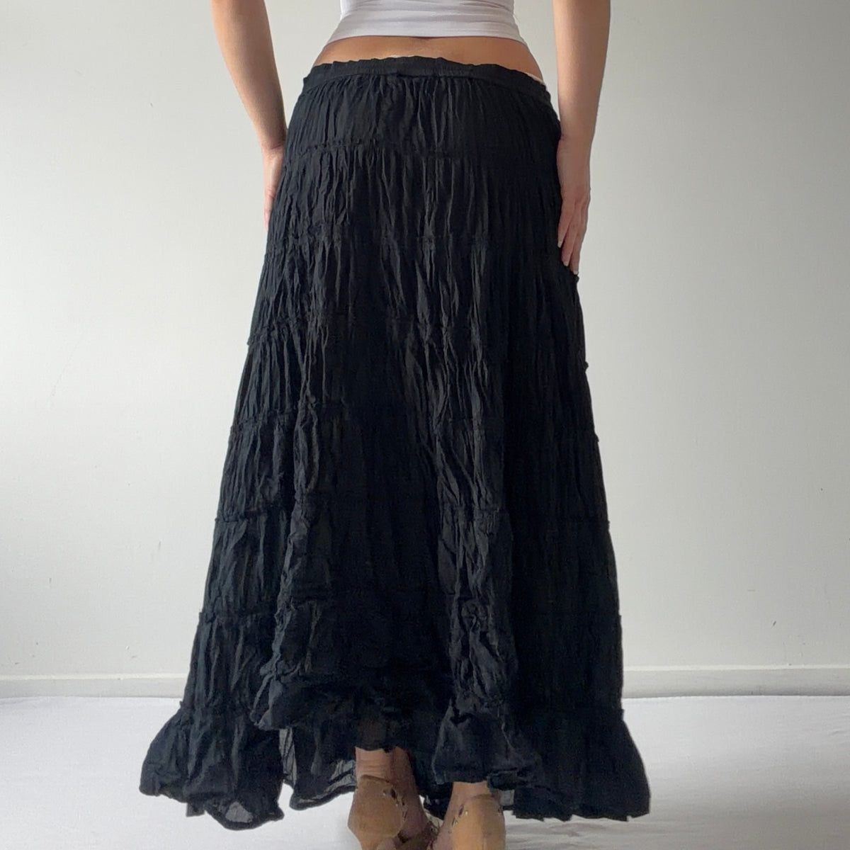 Norm Thompson Tiered Skirt | S-M