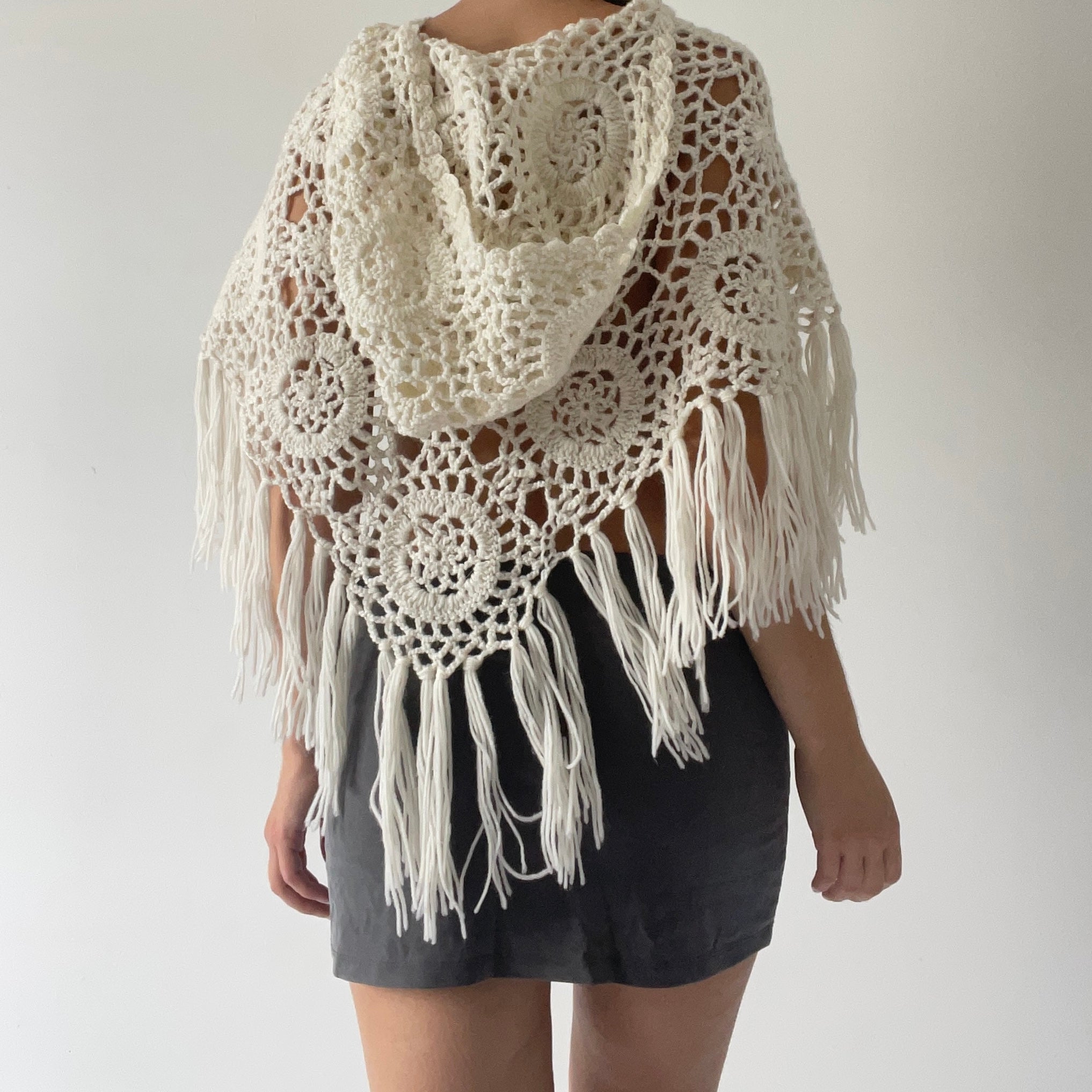 Crochet Hooded Poncho | S