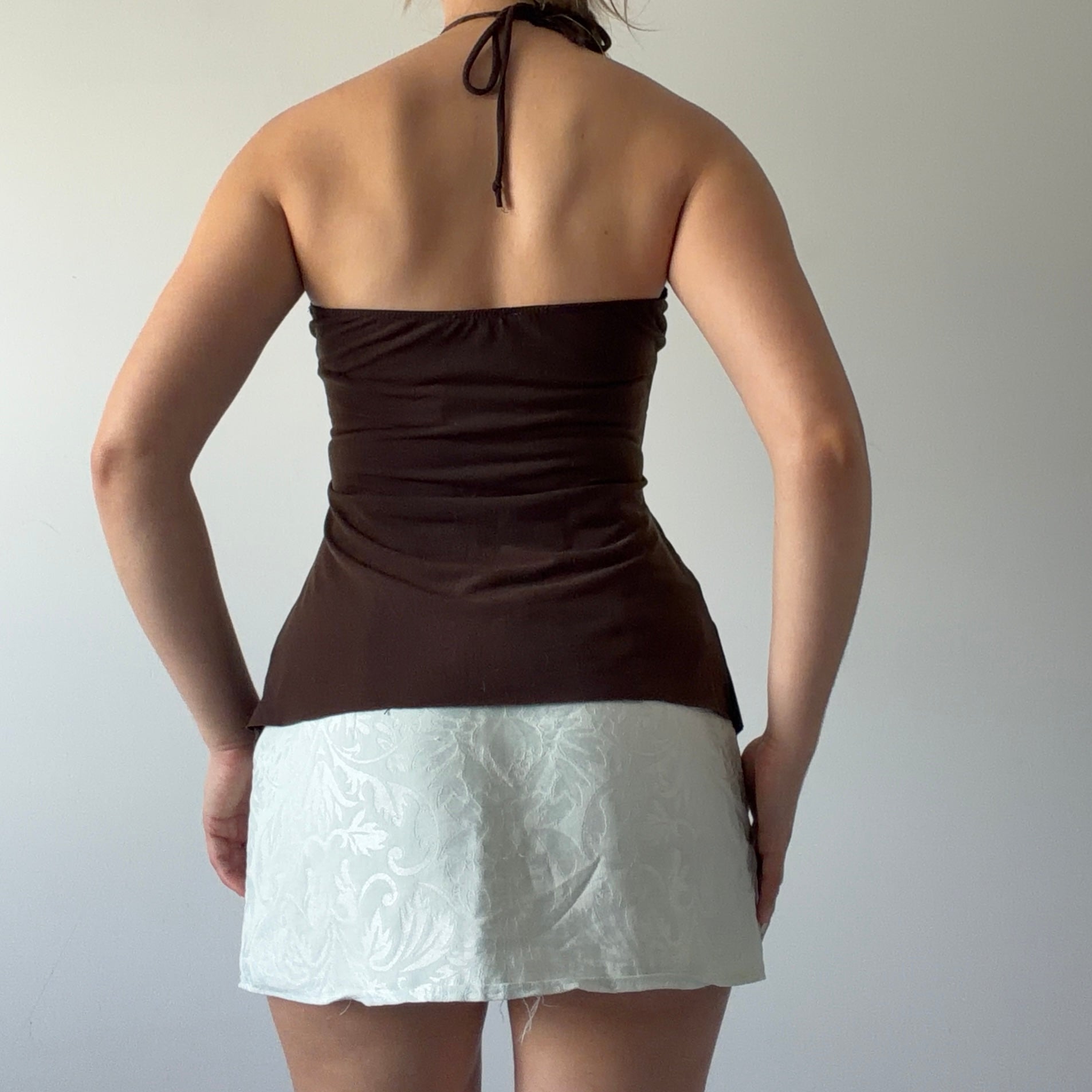 Tattoo Ruffle Halter Top | Made in Canada | S
