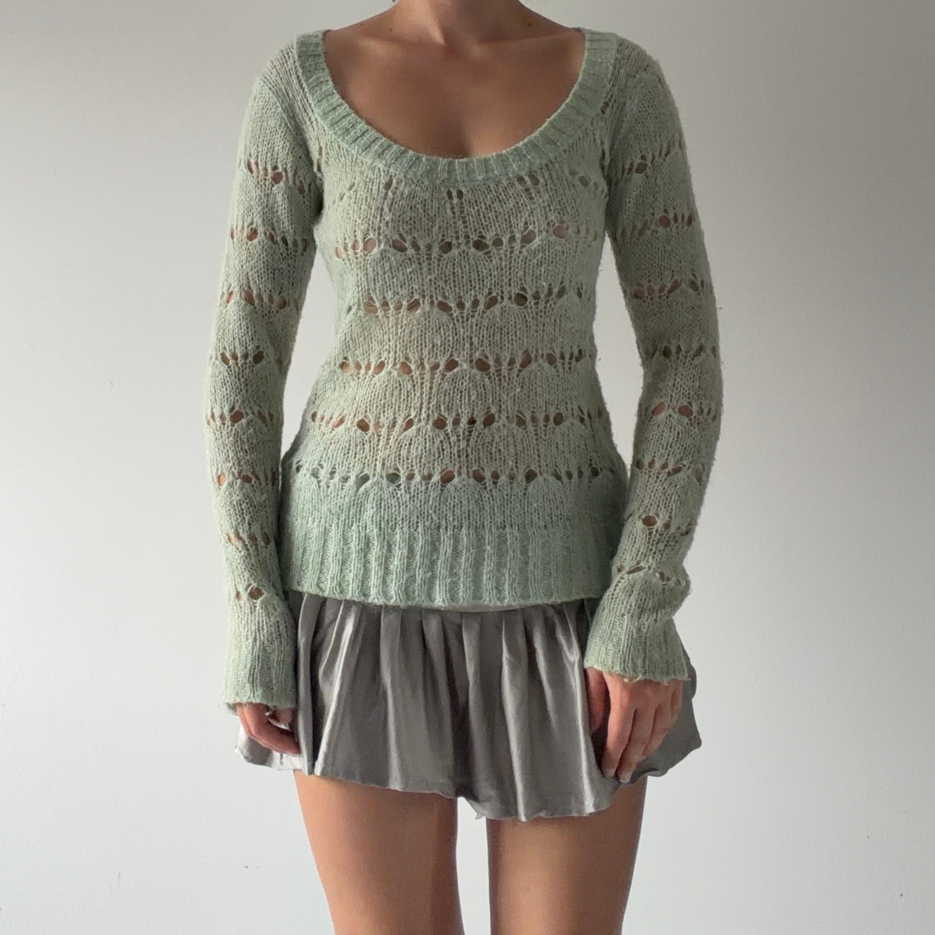 Sea Green Mohair Knit | S