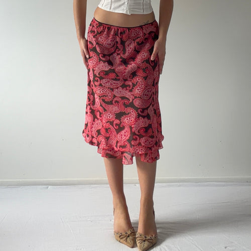 Notations Petite Paisley Midi Skirt | M