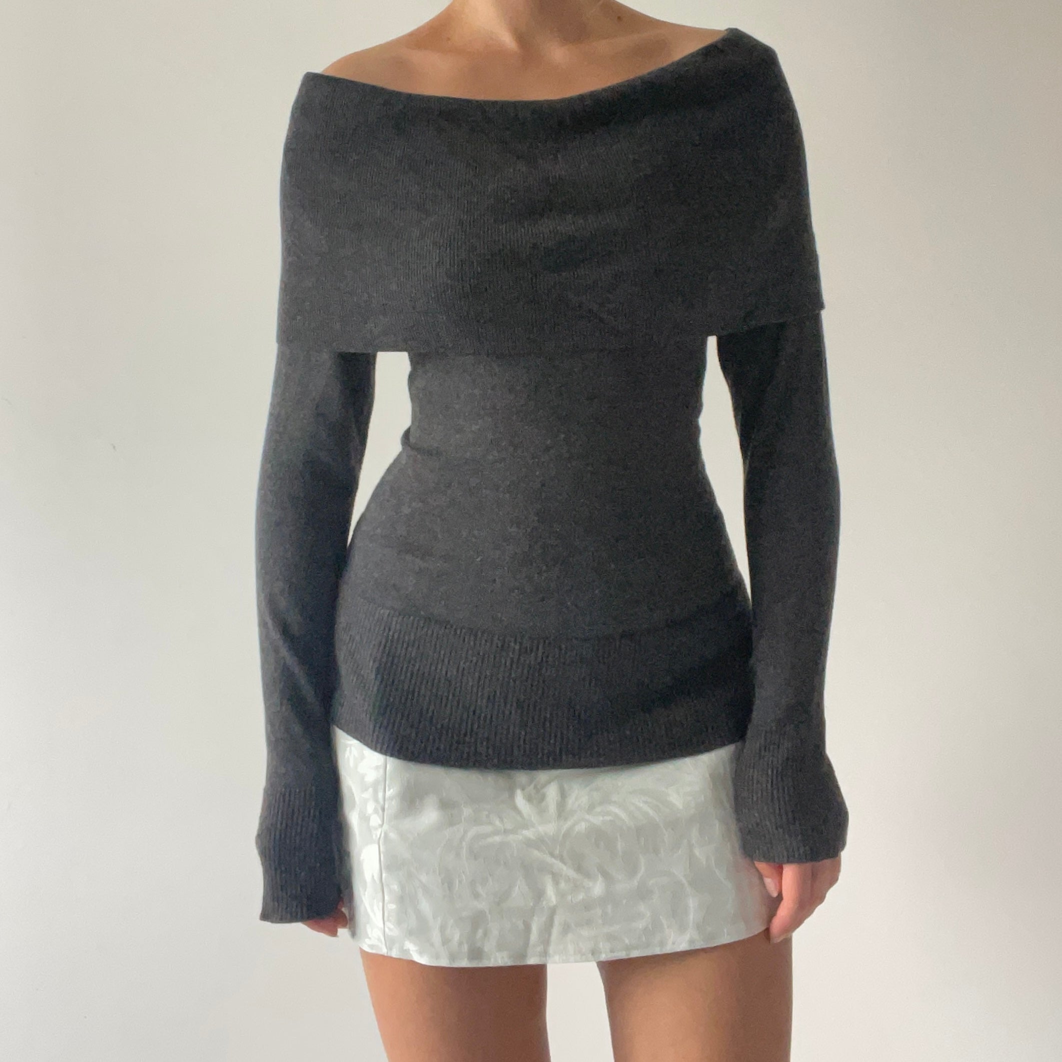 Jigsaw Wool Fold Over Knit | M