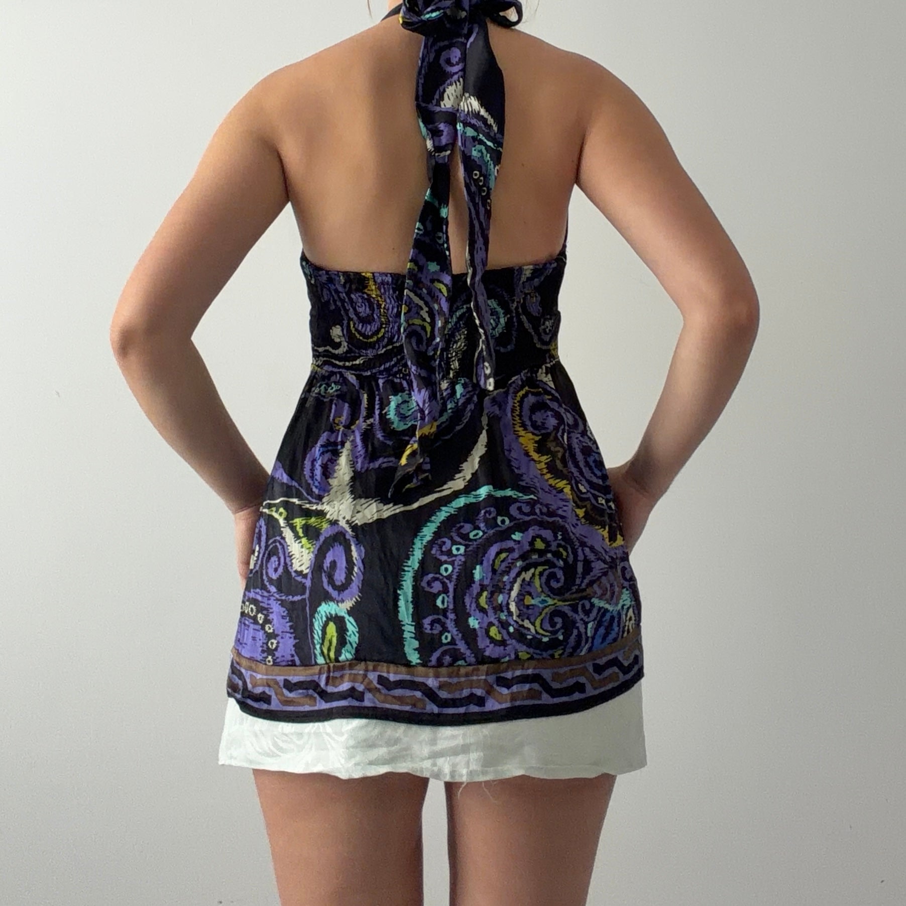 Halé Bob Silk Halter Top | XS