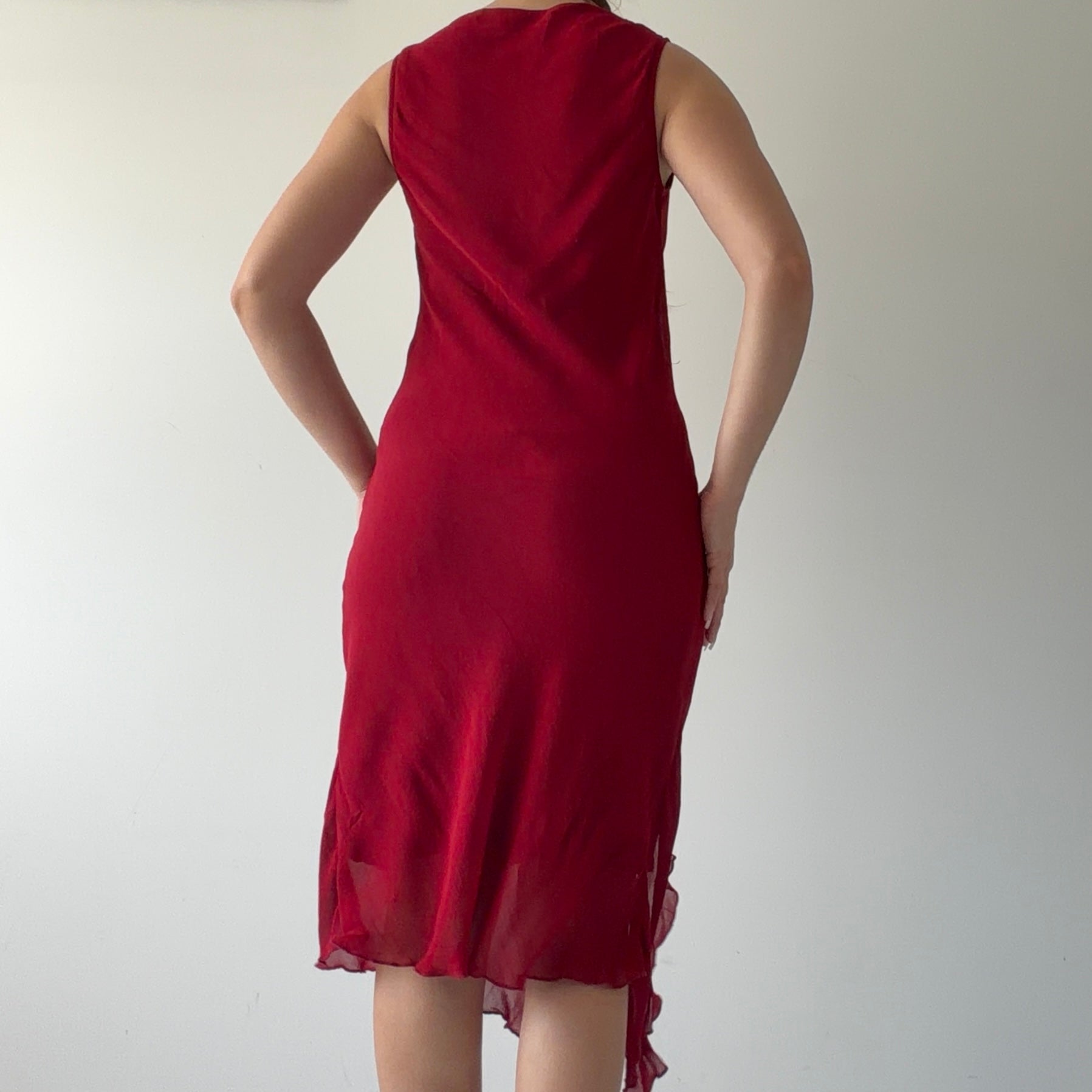 BSB Cowl Ruffle Dress | Made in Greece | S