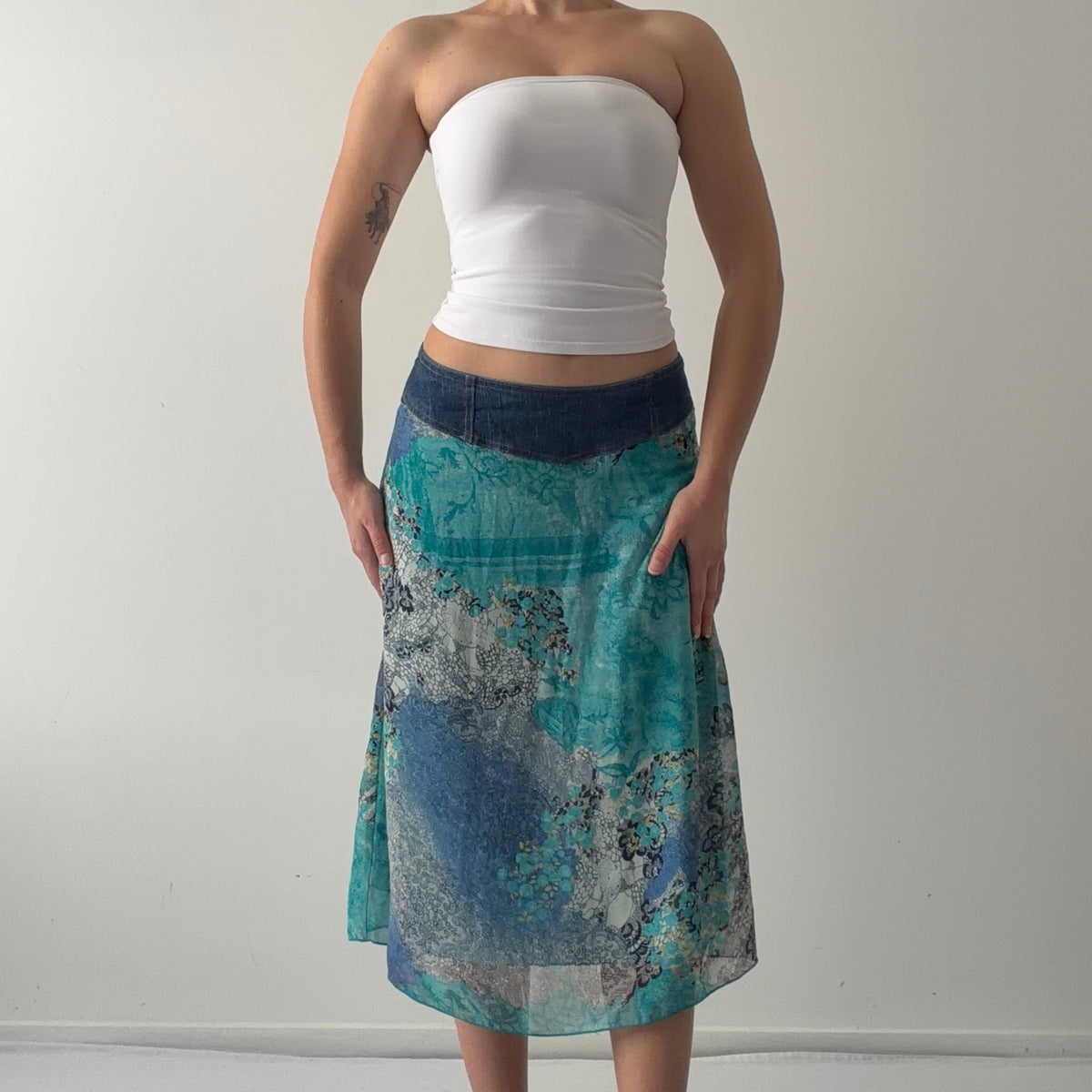 Paisley Midi Skirt | Made in USA | M