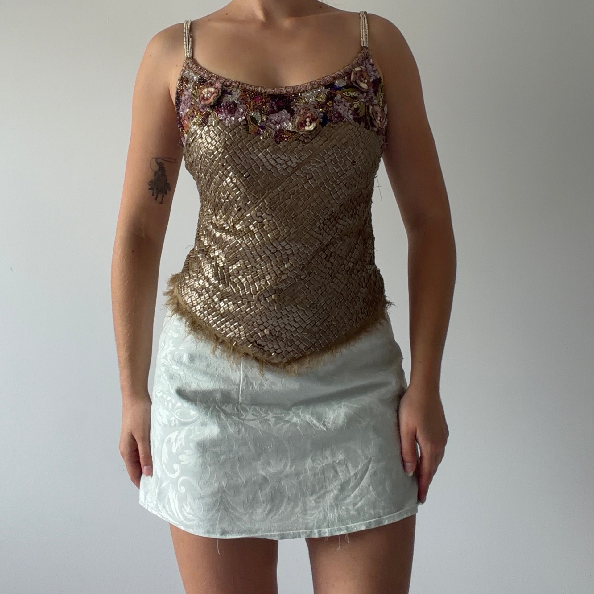 Rare Karen Millen Beaded Top | XXS-XS