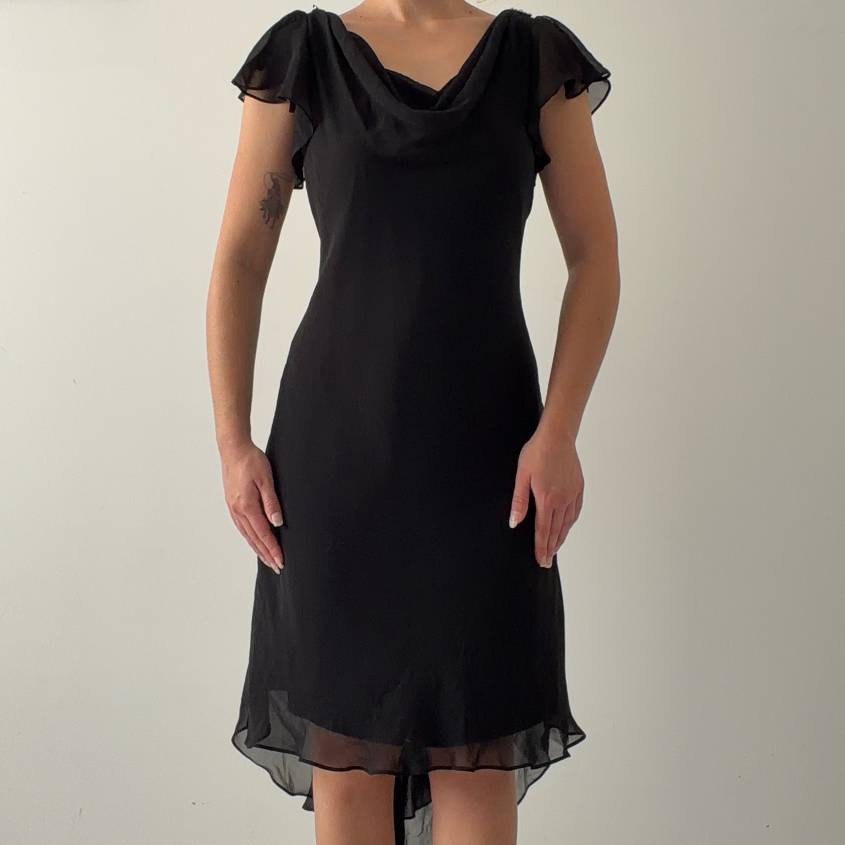 S-L Fashions Cowl Midi Dress | L