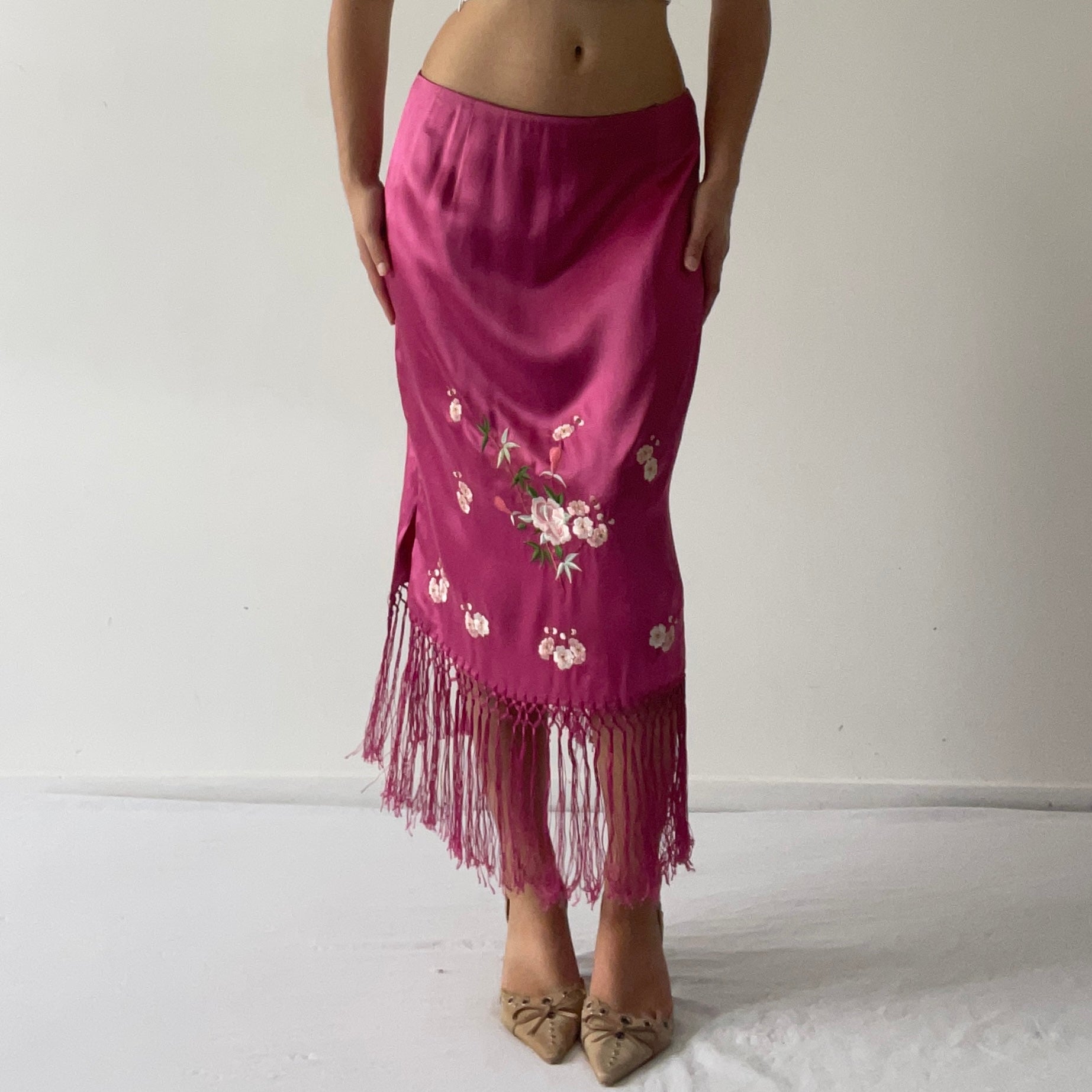*Rare* Warehouse Silk Skirt | 10-14