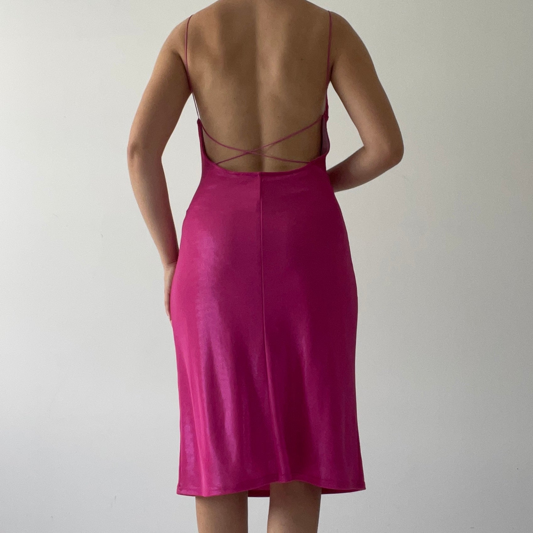 Backless Cowl Midi Dress | Made in Australia | 10-12