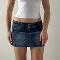 Gourd Jeans Micro Mini Denim Skirt | XS