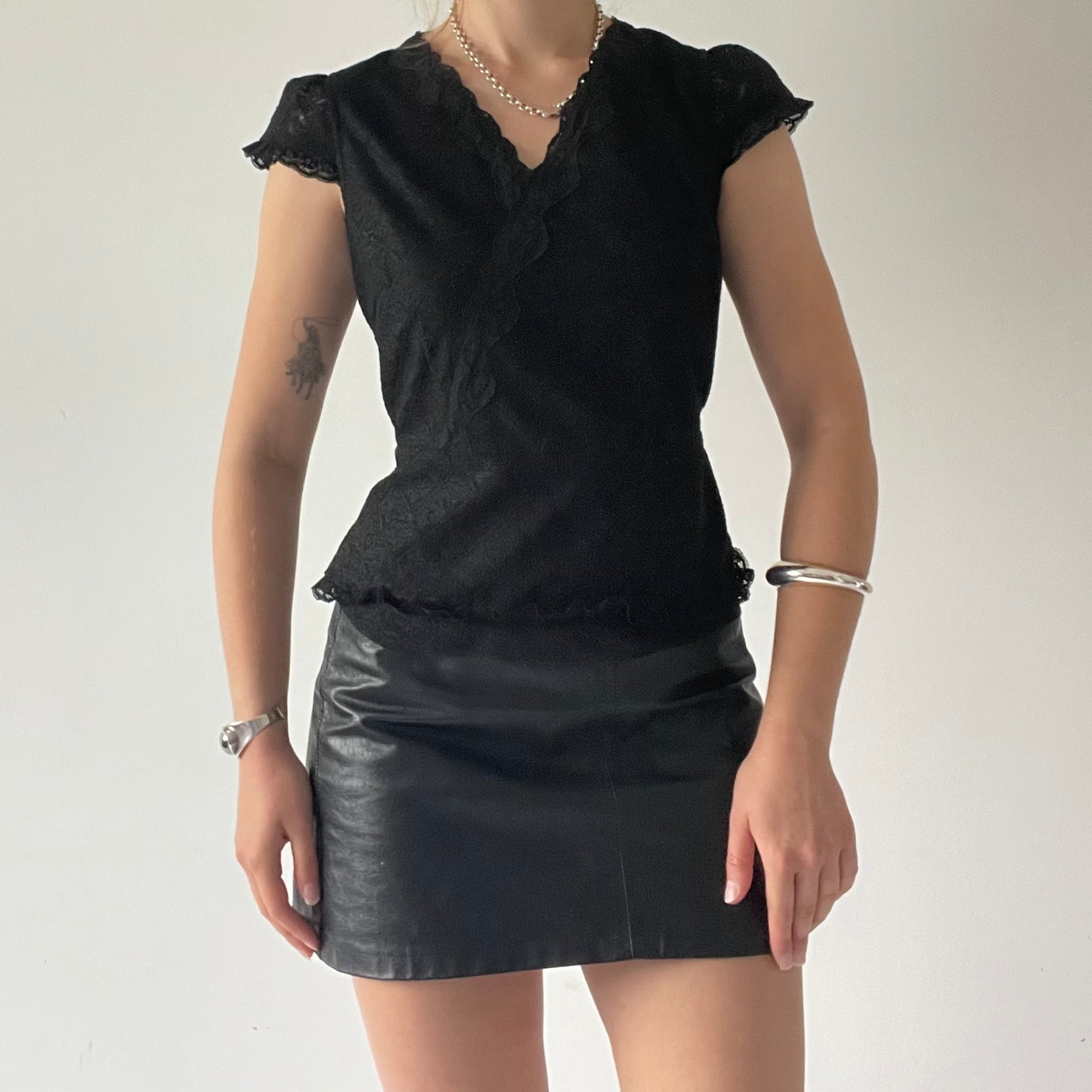 Lace Cap Sleeve Top | 6-8
