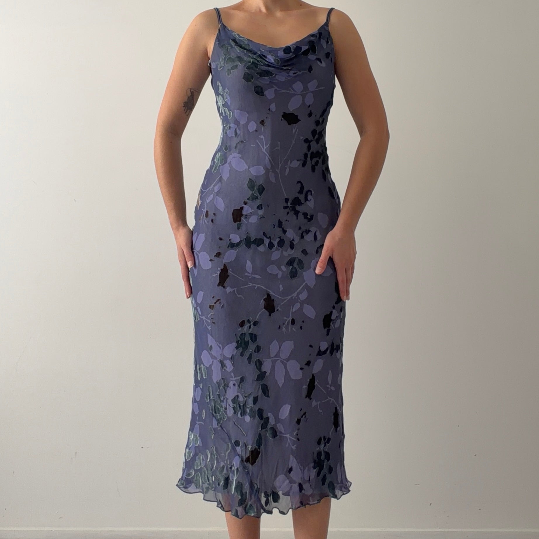 Monsoon Velvet Burnout Midi Dress | 8-10
