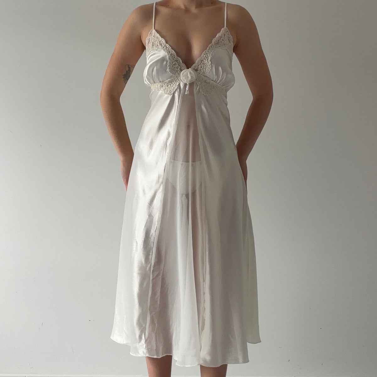 Intimate Concepts Satin Maxi Slip Dress | L