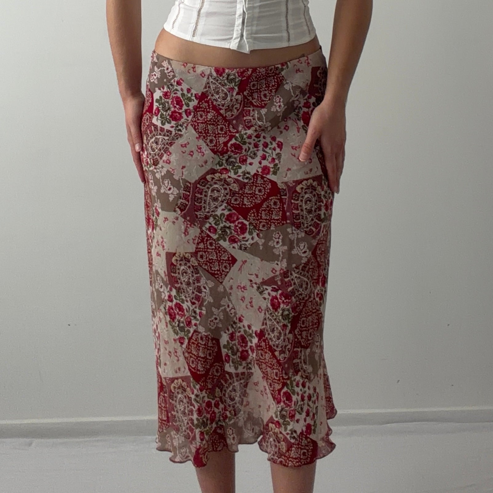 Damart Floral Midi Skirt | L