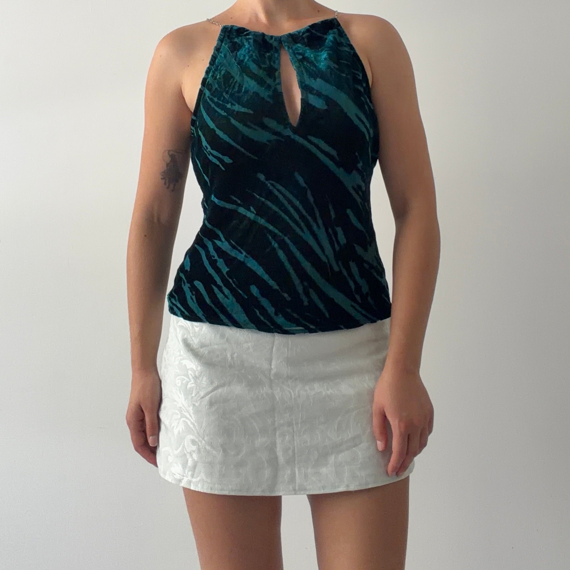 Velvet Burnout Cutout Top | Made in AU | 8-10