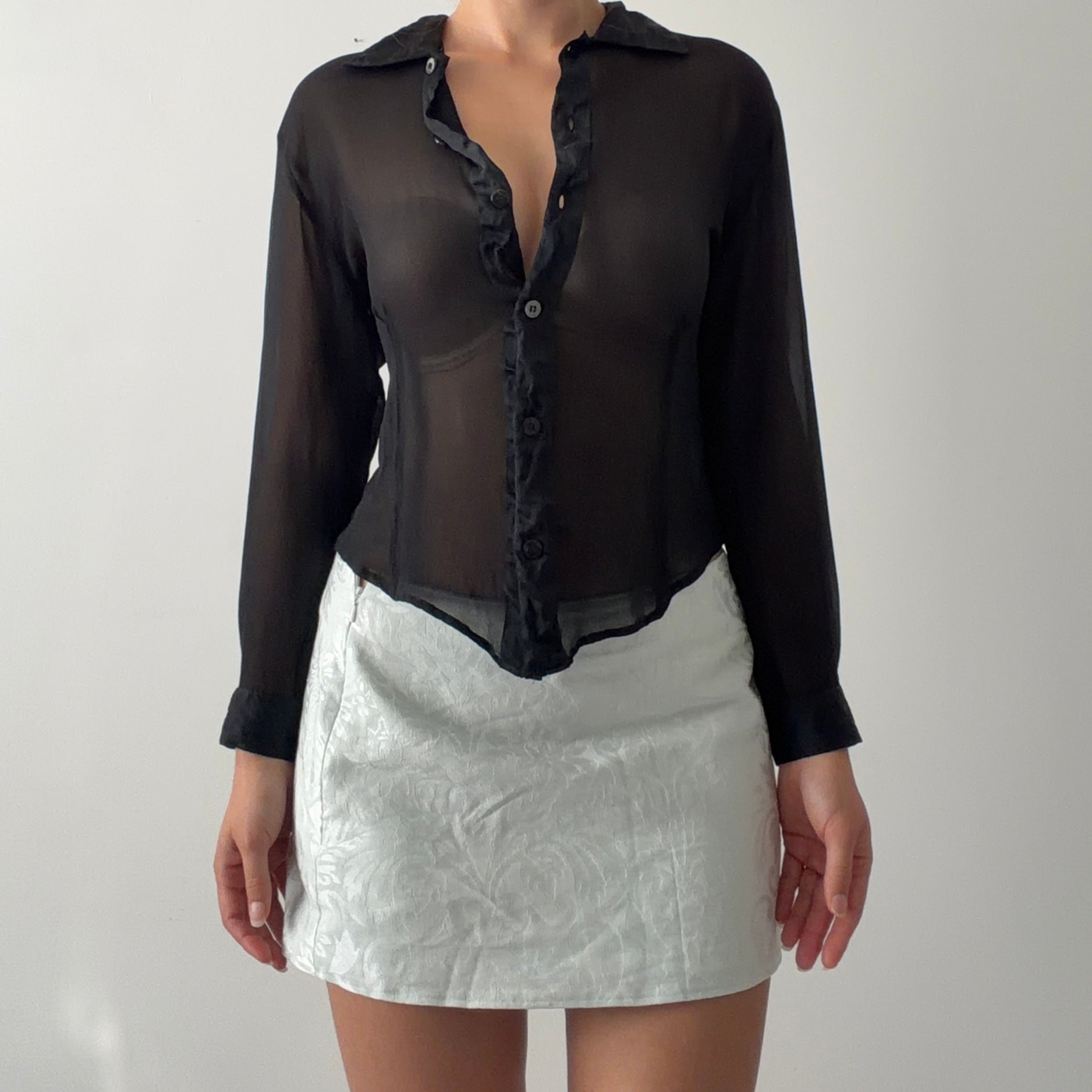 Silk Button Up | 8-10