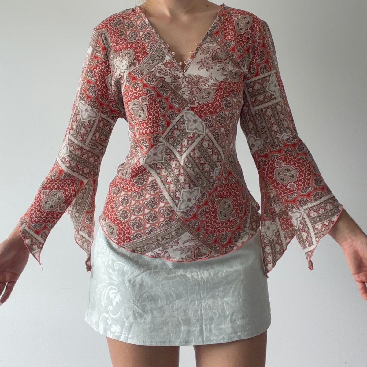 Giorgio Fiorlini Bell Sleeve Top | M