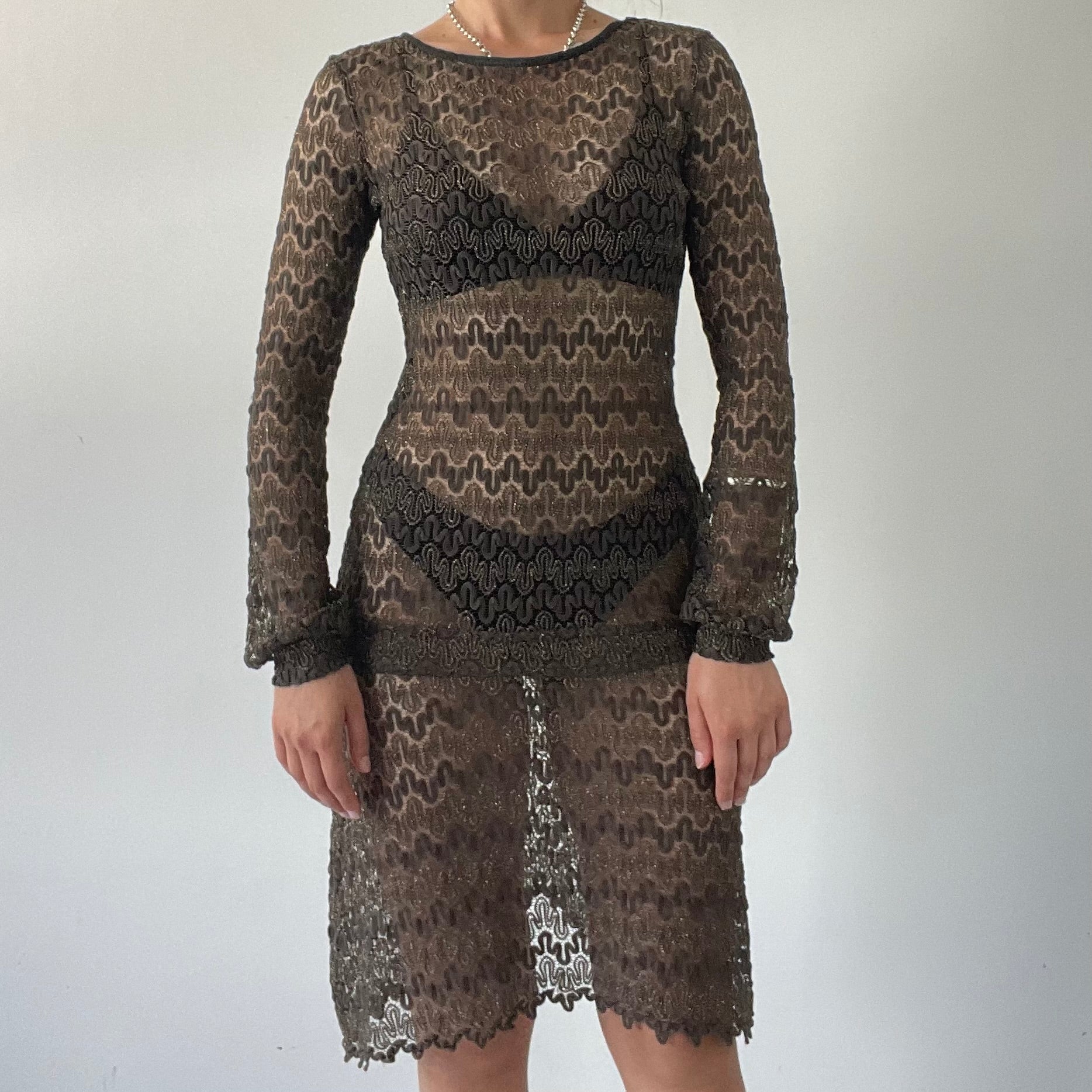 Sim Lace Crochet Midi Dress | 8-10