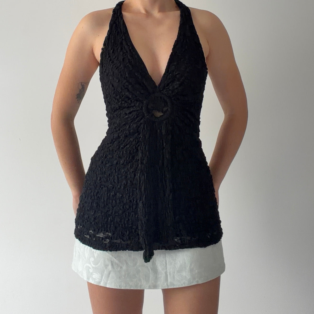 Bisou Bisou Lace Halter Top | M