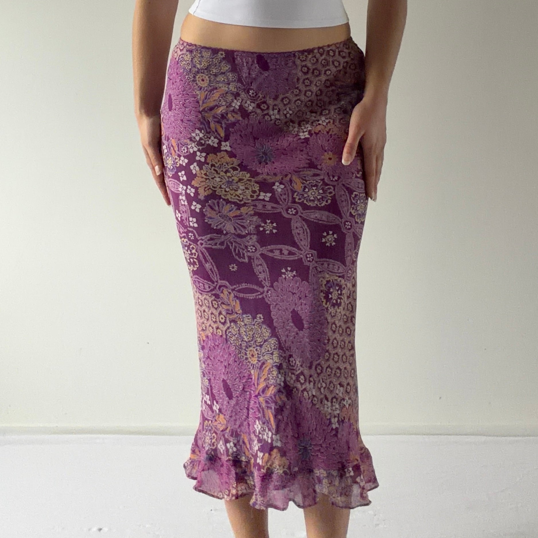 FWH Bias Cut Midi Skirt | Made in Australia | 6-8