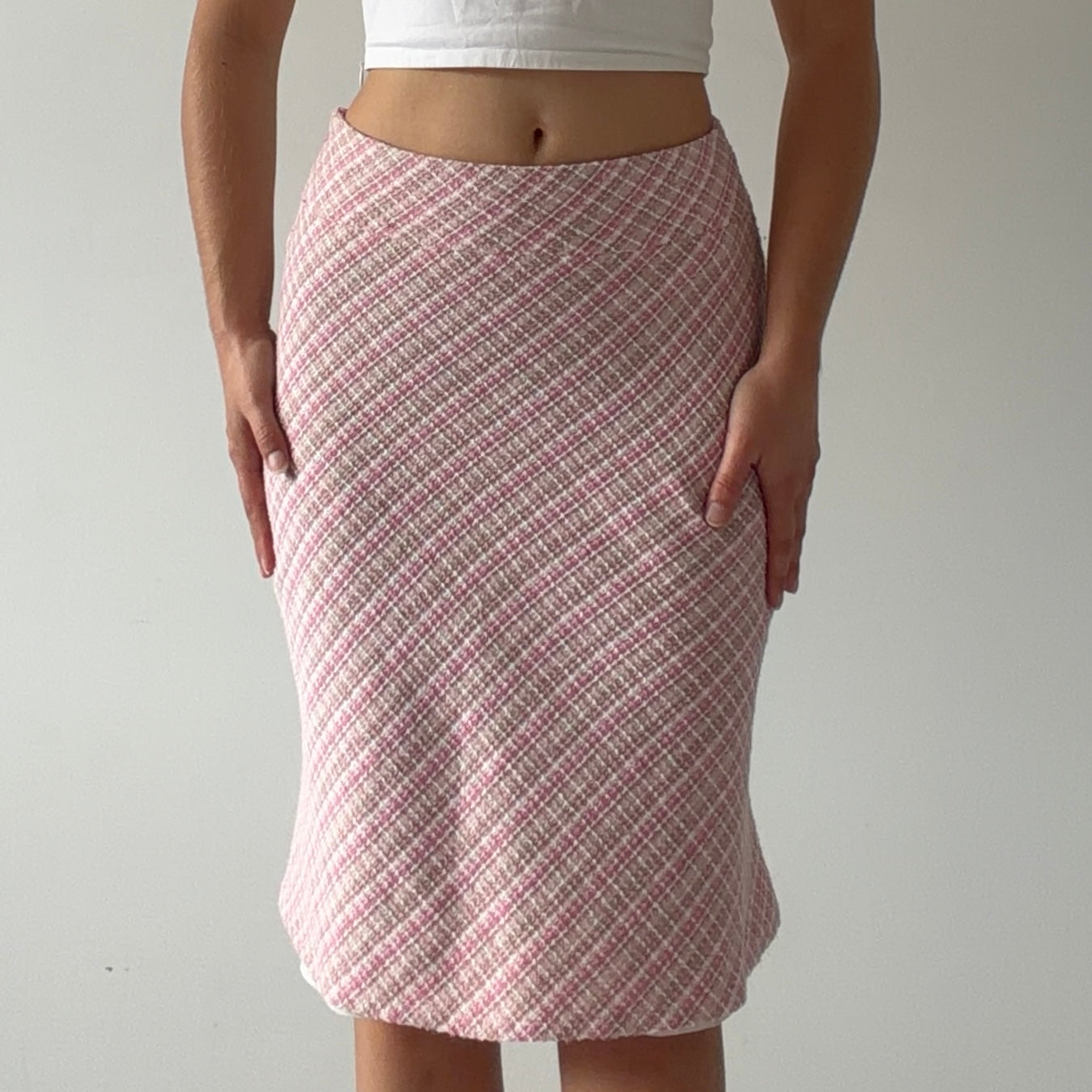 Jigsaw Plaid Midi Skirt | 6-8