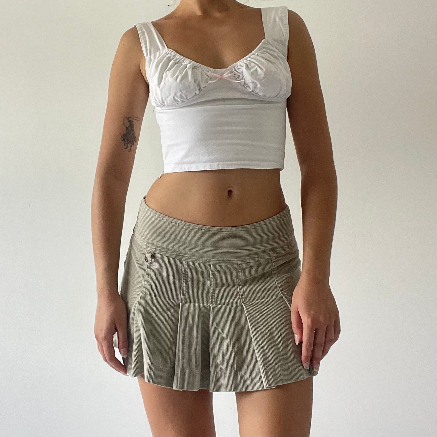 00s Zara Pleated Micro Mini | XS