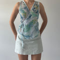 LA Intimates Floral Wrap Top | S