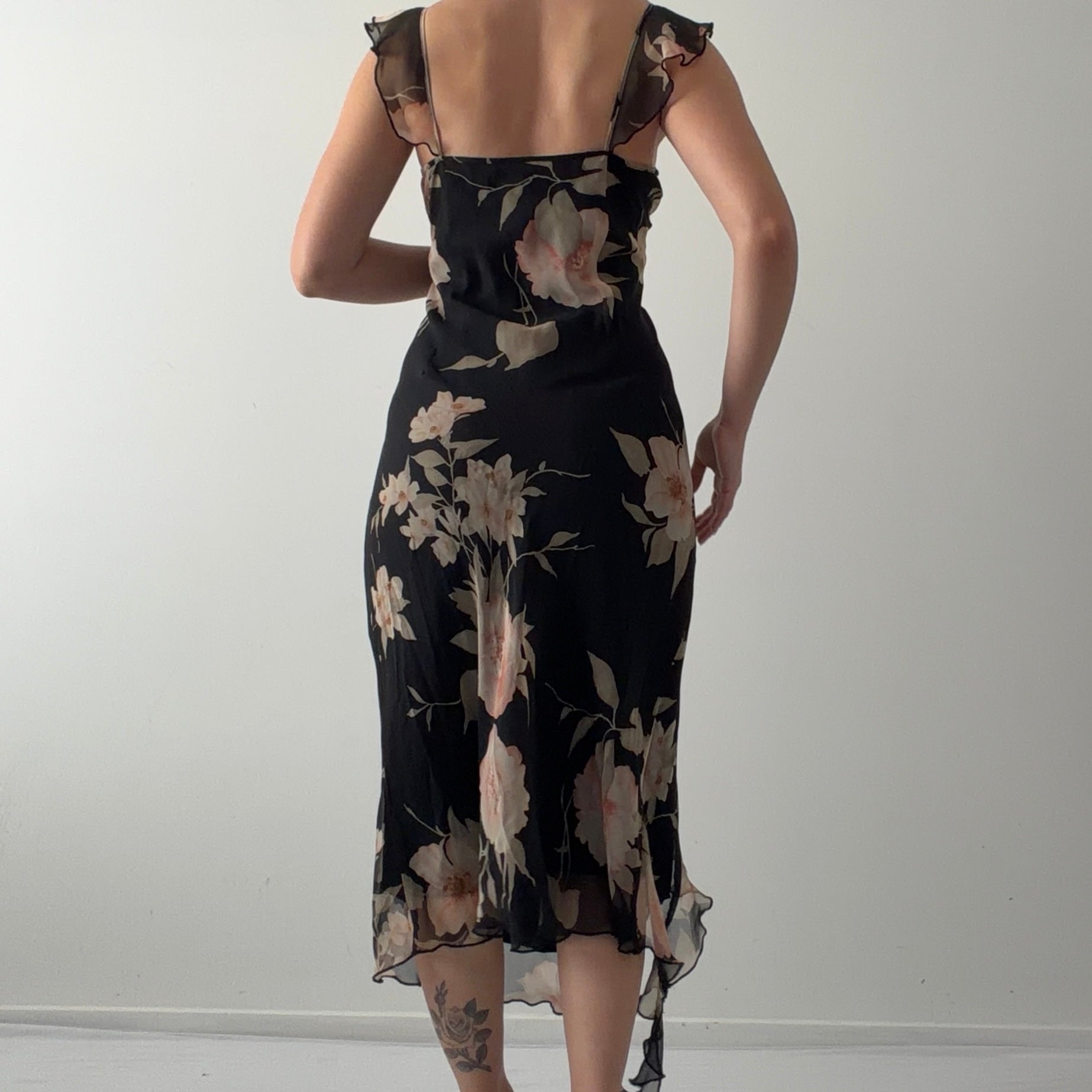 Dressbarn Ruffle Midi Dress | 10-12