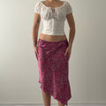 Satin Asymmetric Skirt | S