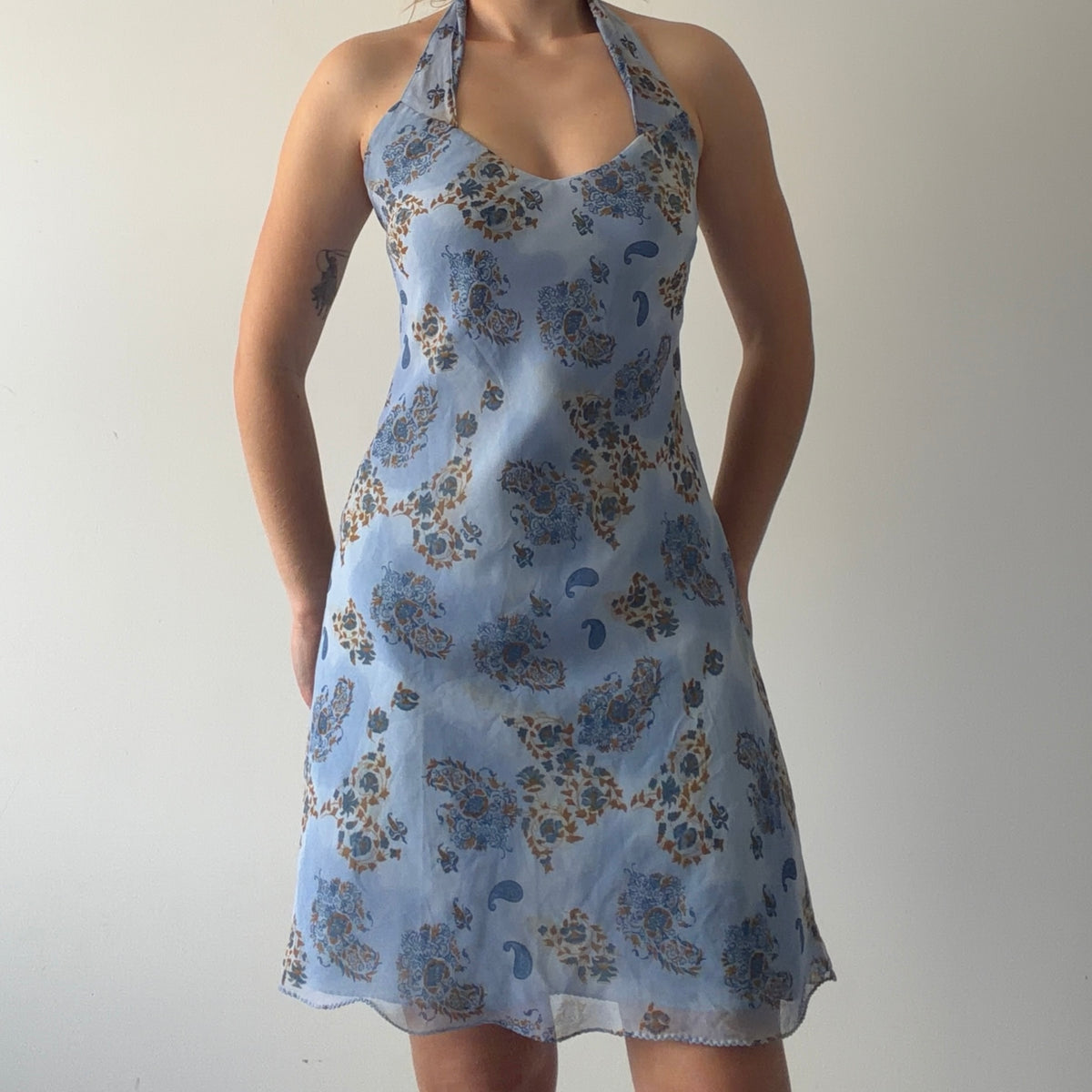 Tu-Lips Floral Midi Halter Dress | L