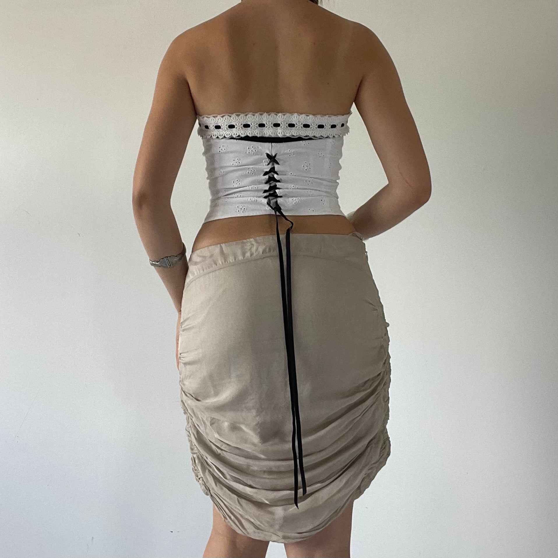 2nd Day Silk Ruched Skirt | 8-10