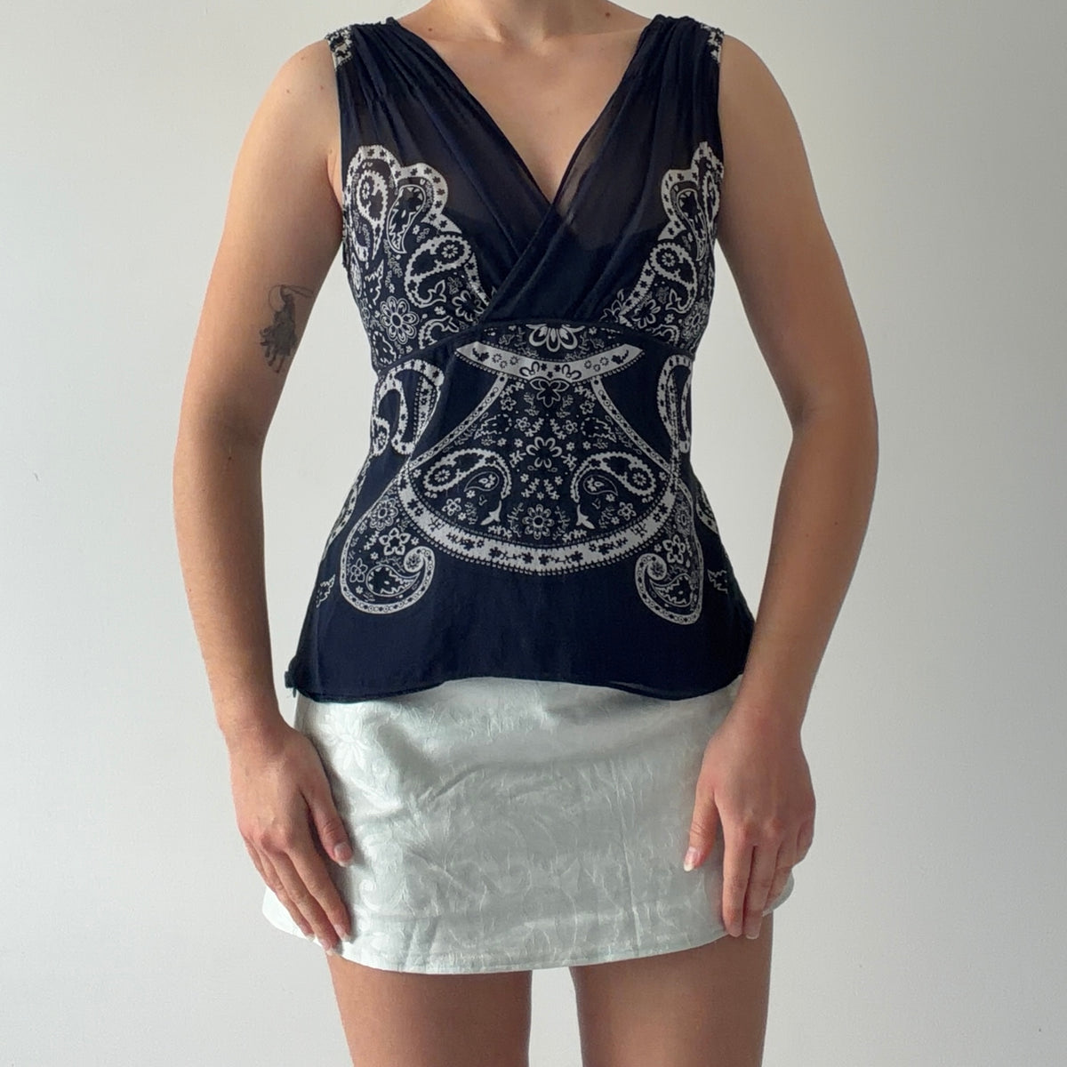 Paisley Silk Top | 10-12