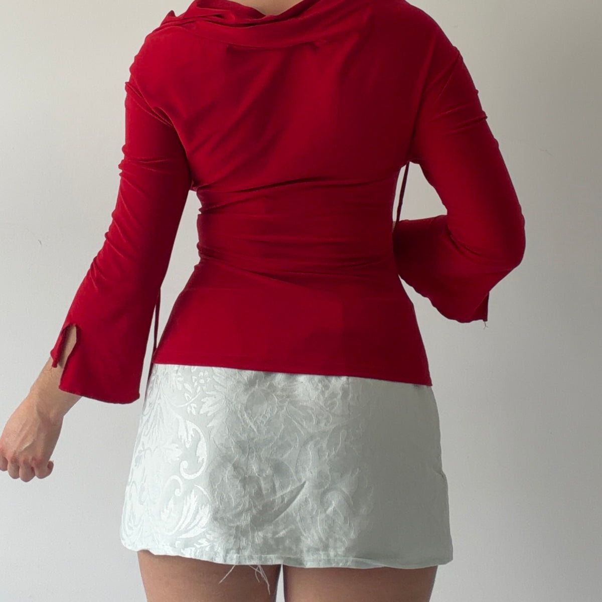 D Touch Cowl Bell Sleeve Top | S-M