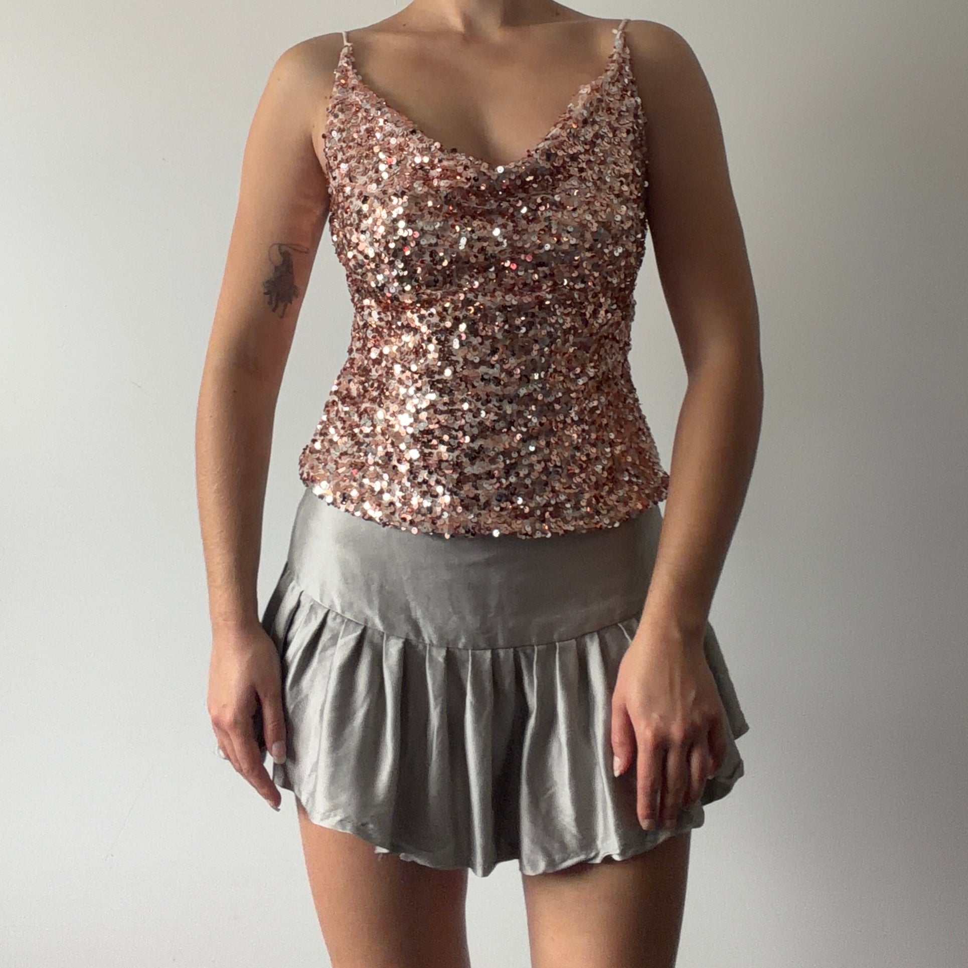 Sequin Cowl Top | 10-12