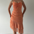 Jessica Asymmetric Halter Ruffle Dress | XXL