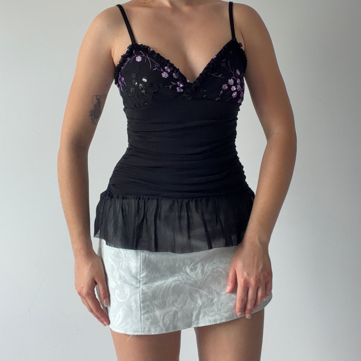 Milm Sequin Mesh Cami | XS