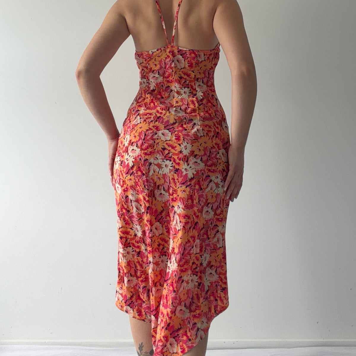 Express Floral Halter Midi Dress | XS
