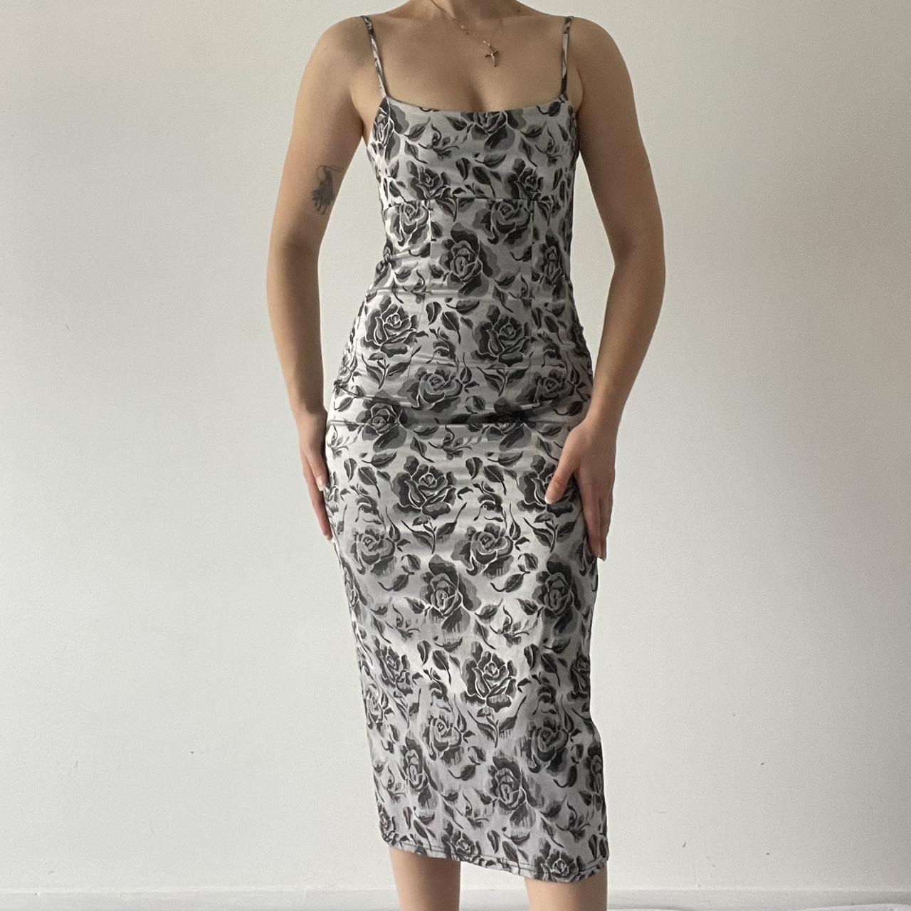 Rose Bodycon Maxi Dress