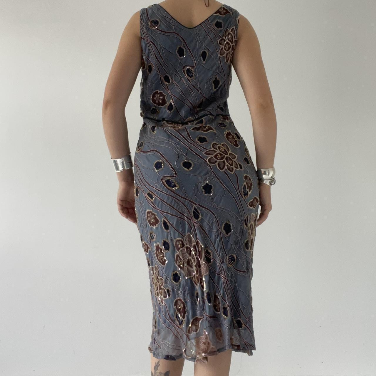 Silk Beaded Midi Dress