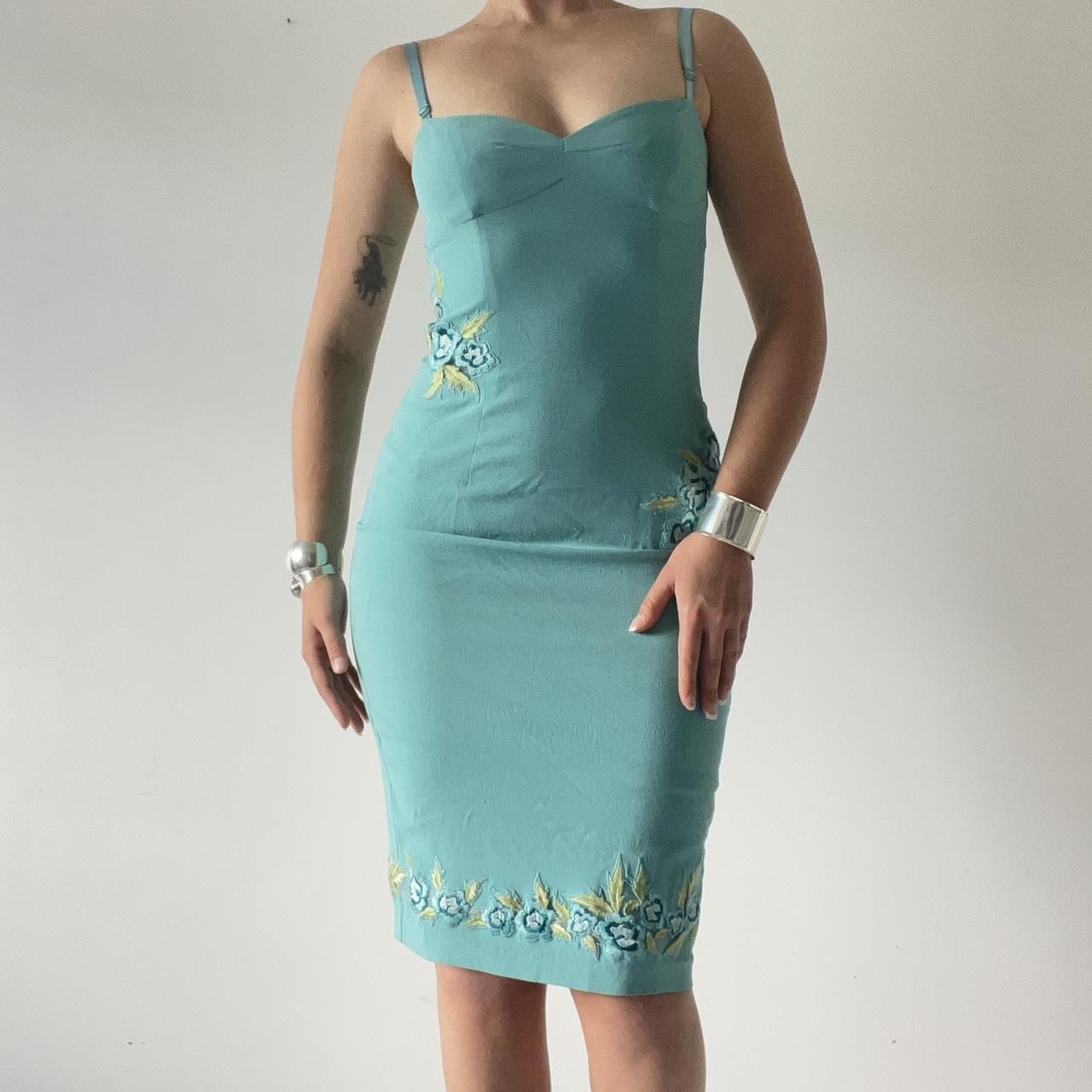 Silk Embroidered Midi Dress